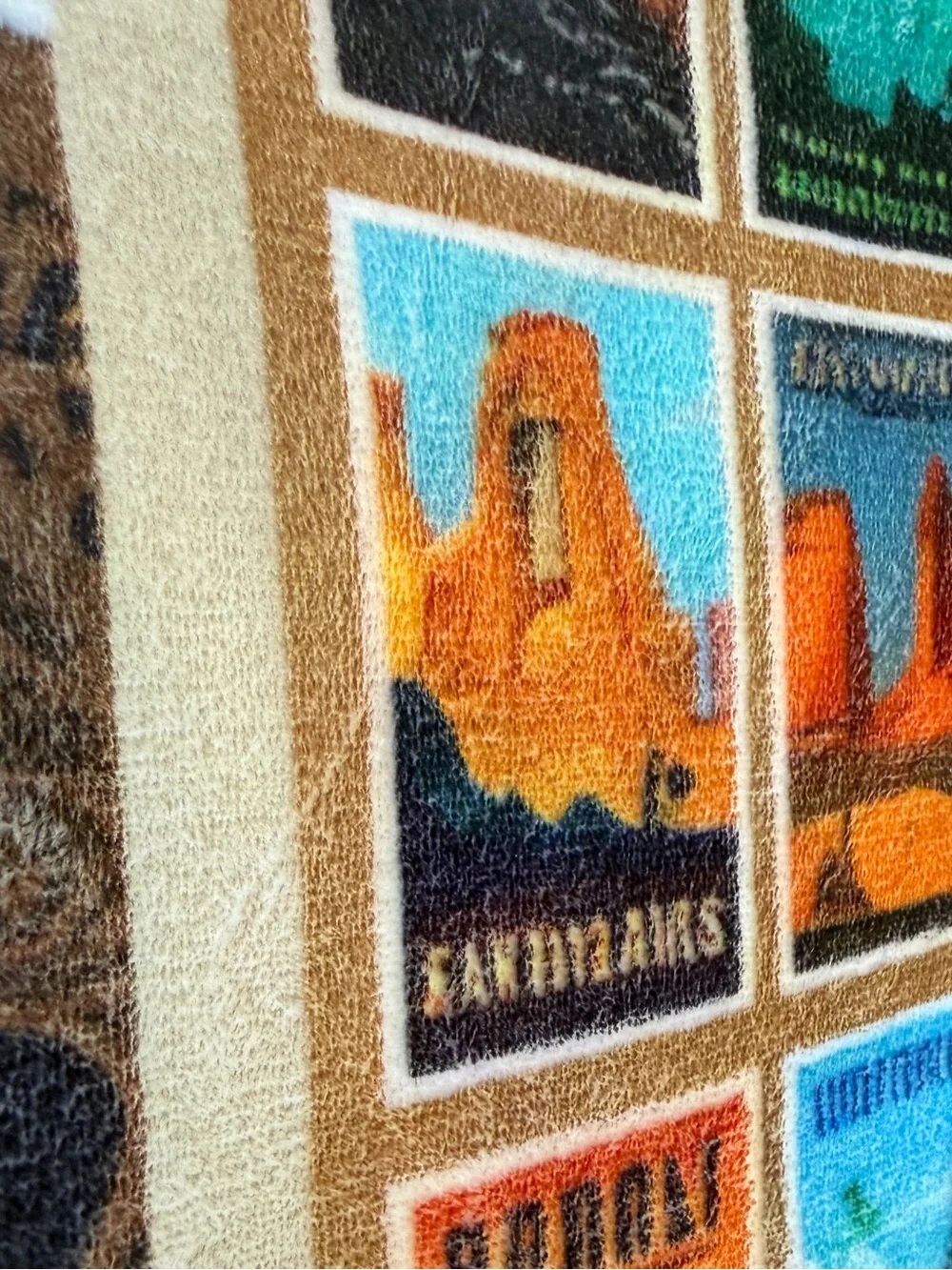 61 American National Parks Wall Tapestry - Multicolor Throw Blanket Plush